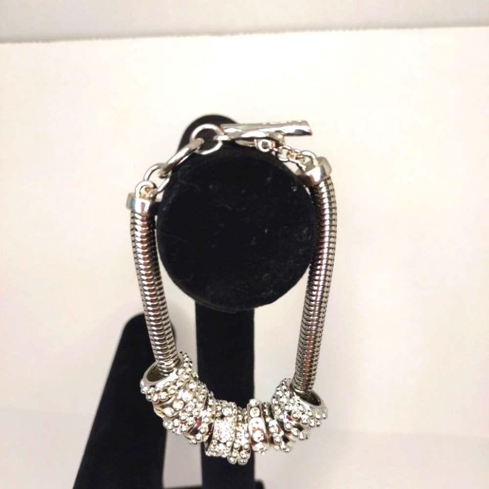 Silver snake chain bracelet
